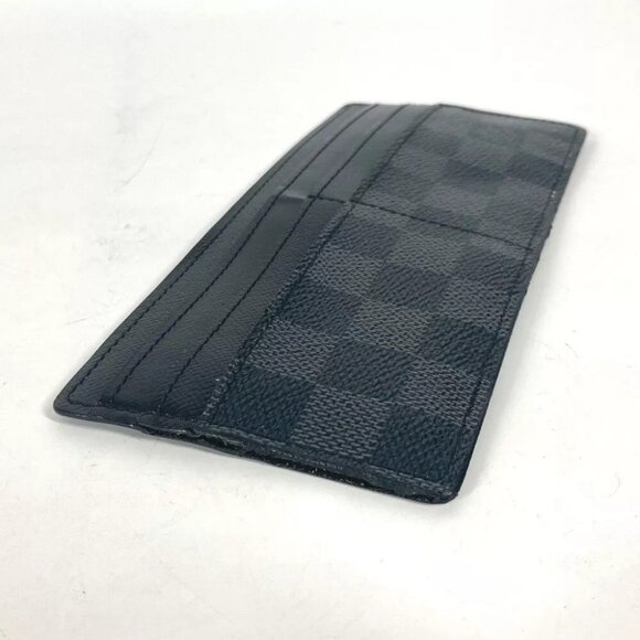 Auth LOUIS VUITTON N63084 Damier Graphite Portefeuille Ron Card holder Card Case - Picture 9 of 9